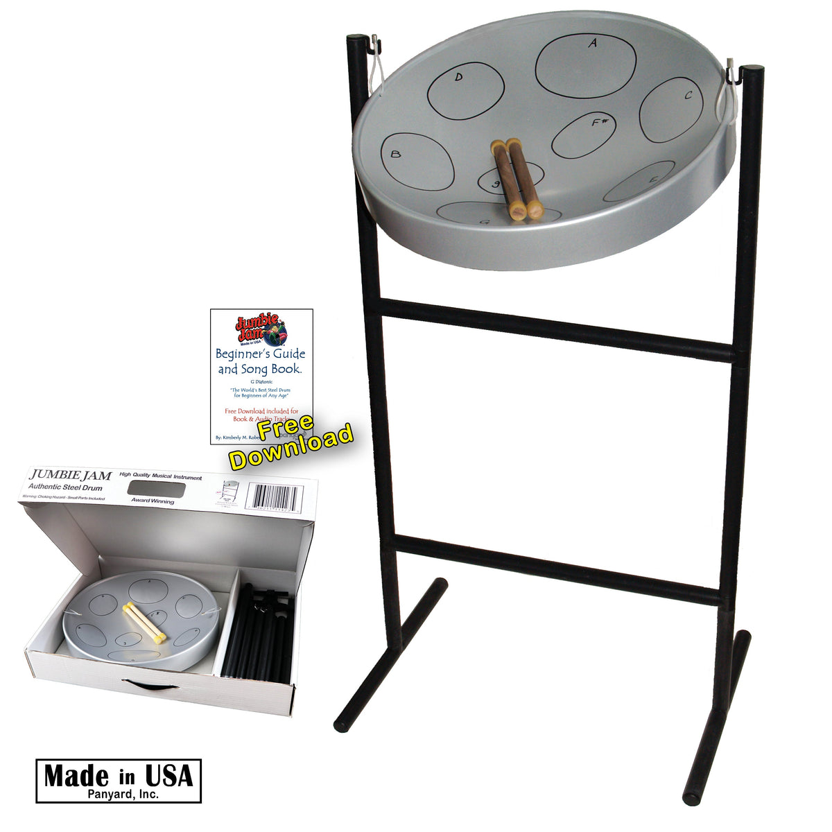 Panyard Jumbie Jam Steel Drum Kit w/ Tube Floor Stand