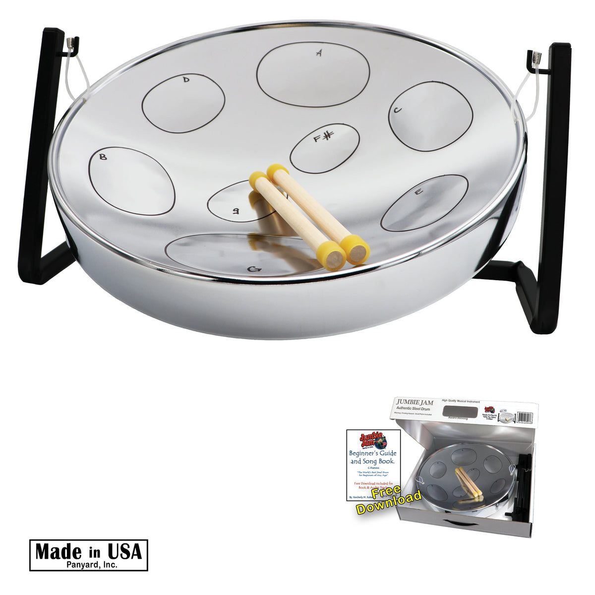 Panyard Jumbie Jam Steel Drum Kit w/ Table Top Stand