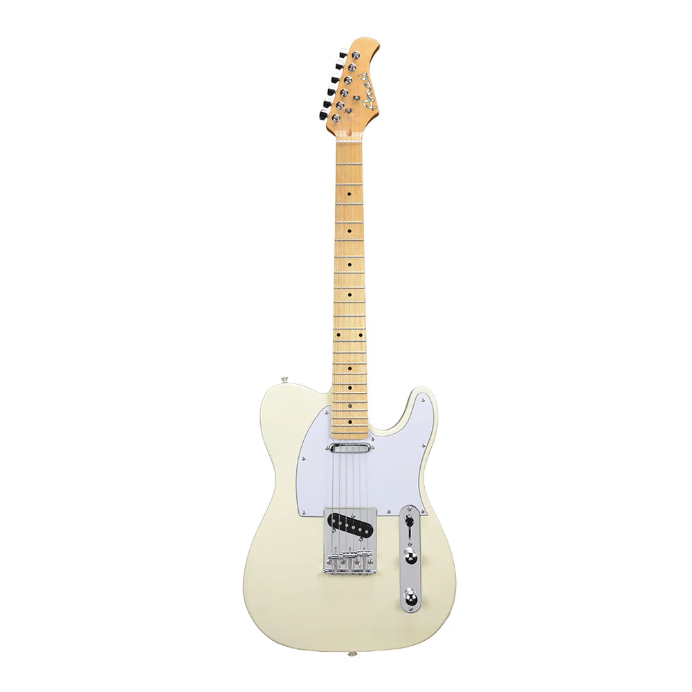 Amati F-Series 100TC Single Cutaway Electric Guitar, Butter Cream