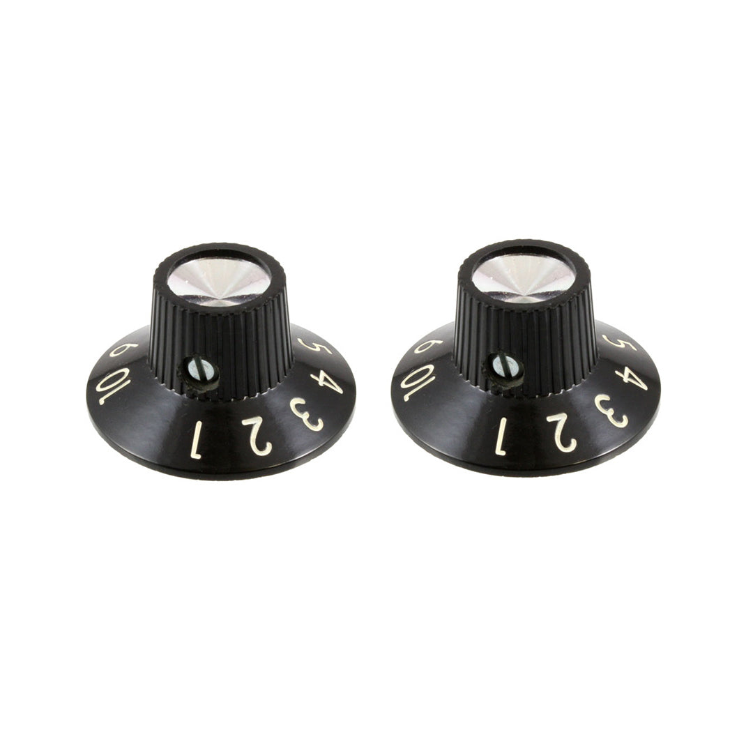 Amp Knobs (2) for Fender, Black