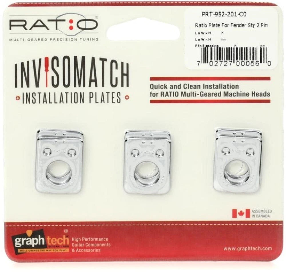 InvisoMatch by Graph Tech Premium Plates For Fender Style 2-Pin Hole Mount