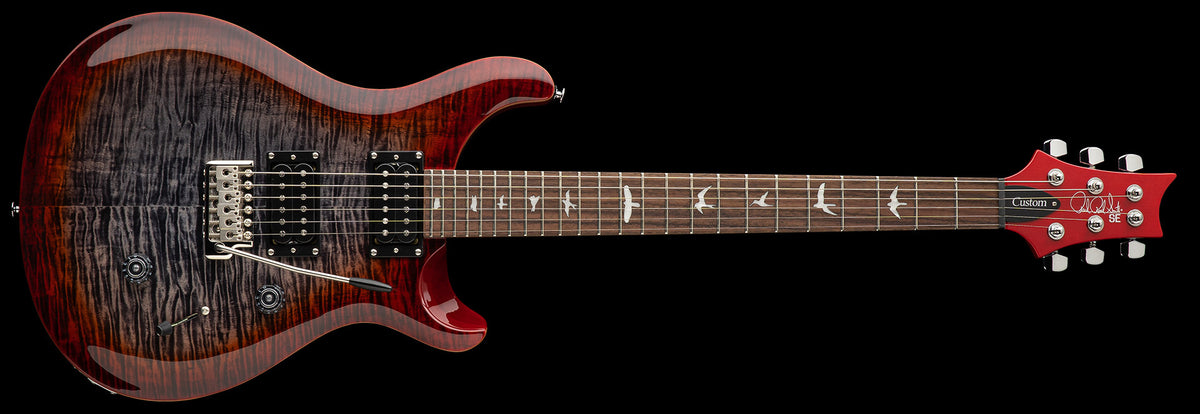 PRS SE Custom 24 Electric Guitar, Charcoal Cherry Burst