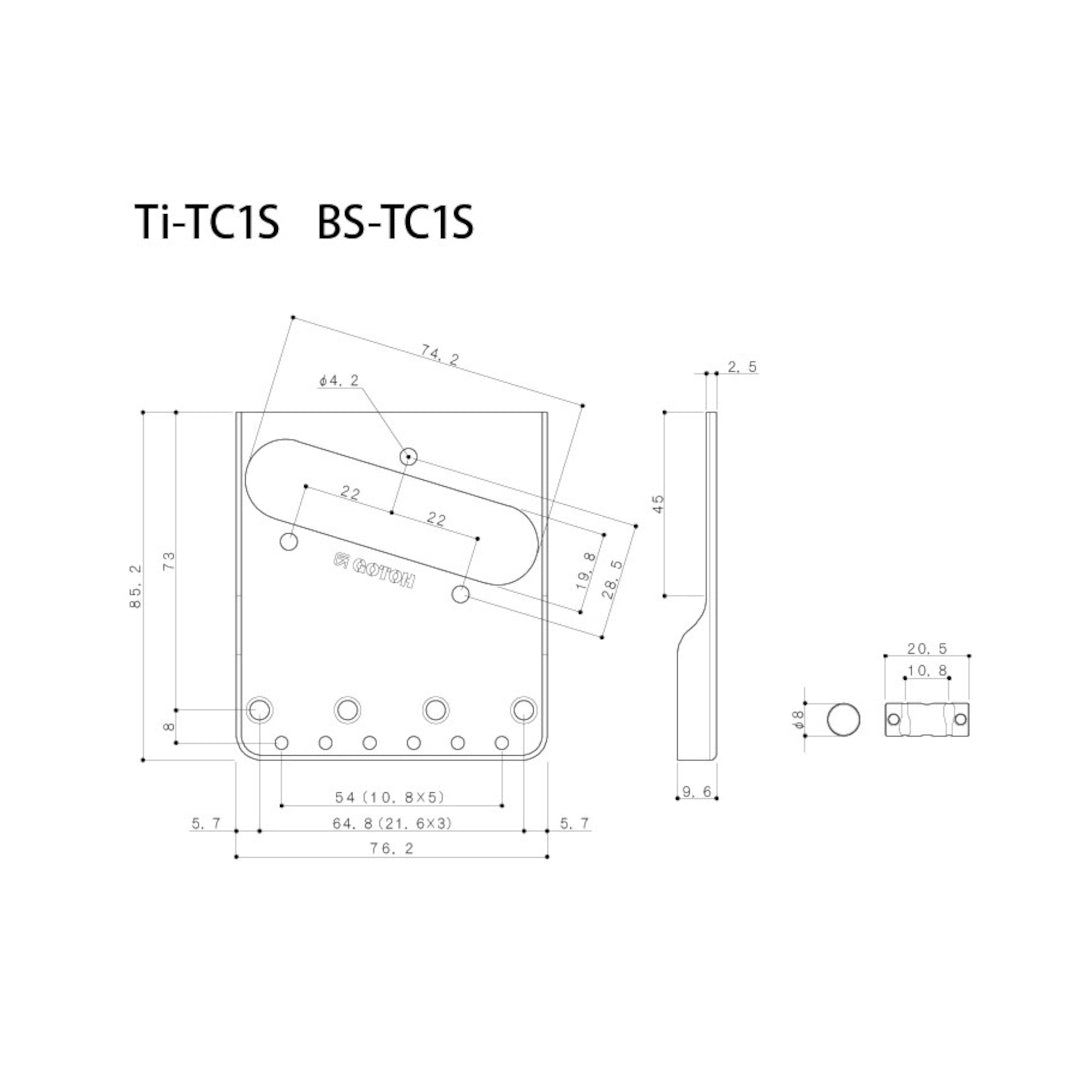 Tele Bridge for Bigsby W/ Gotoh In-Tune Saddles, Nickel