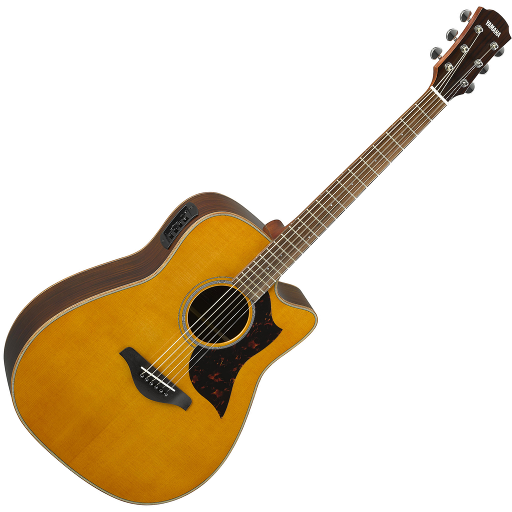 Yamaha A1R Folk Cutaway Acoustic-Electric Guitar, Rosewood, Vintage Natural