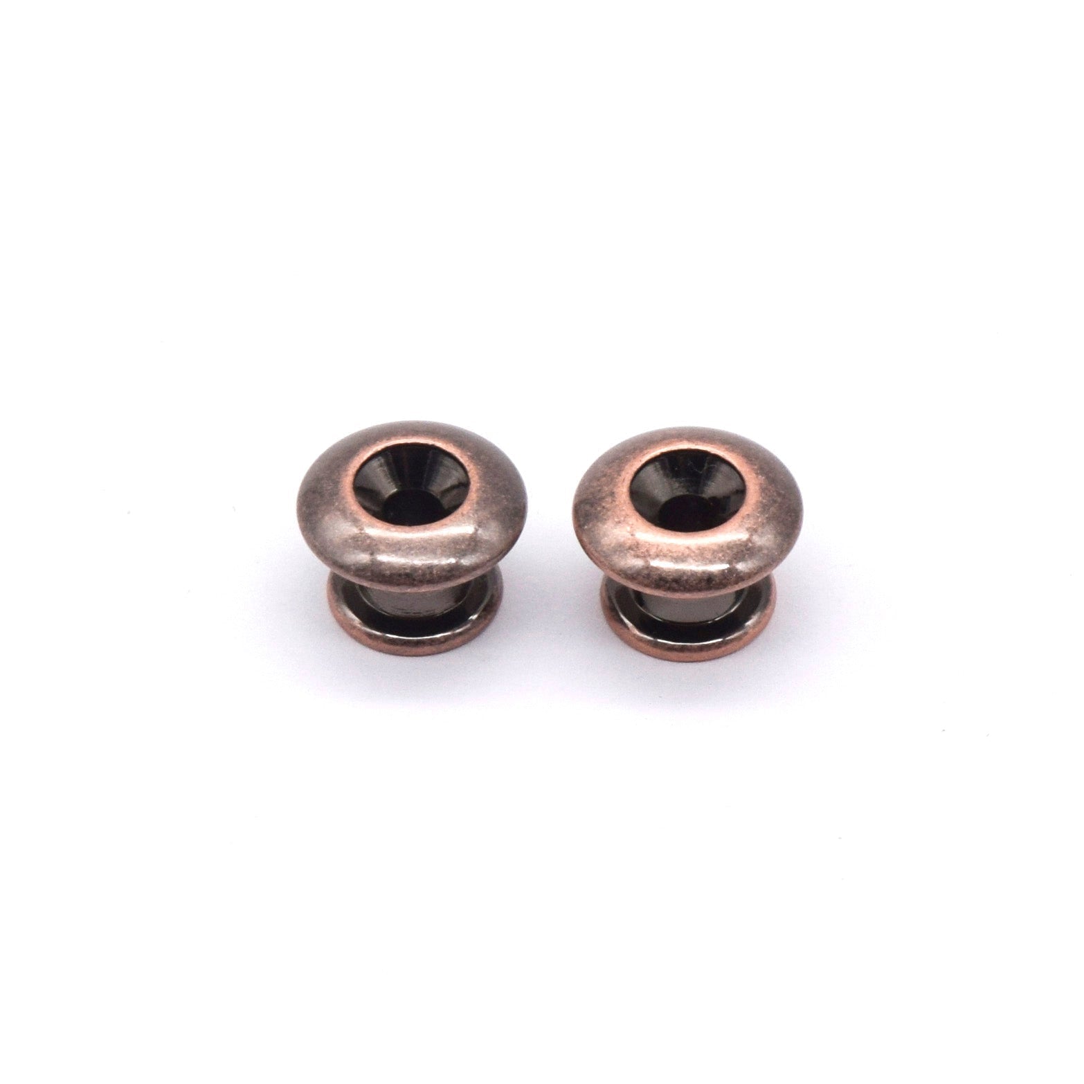 KD By AxLabs Small Strap Buttons (2), Rounded Top, Antique Bronze