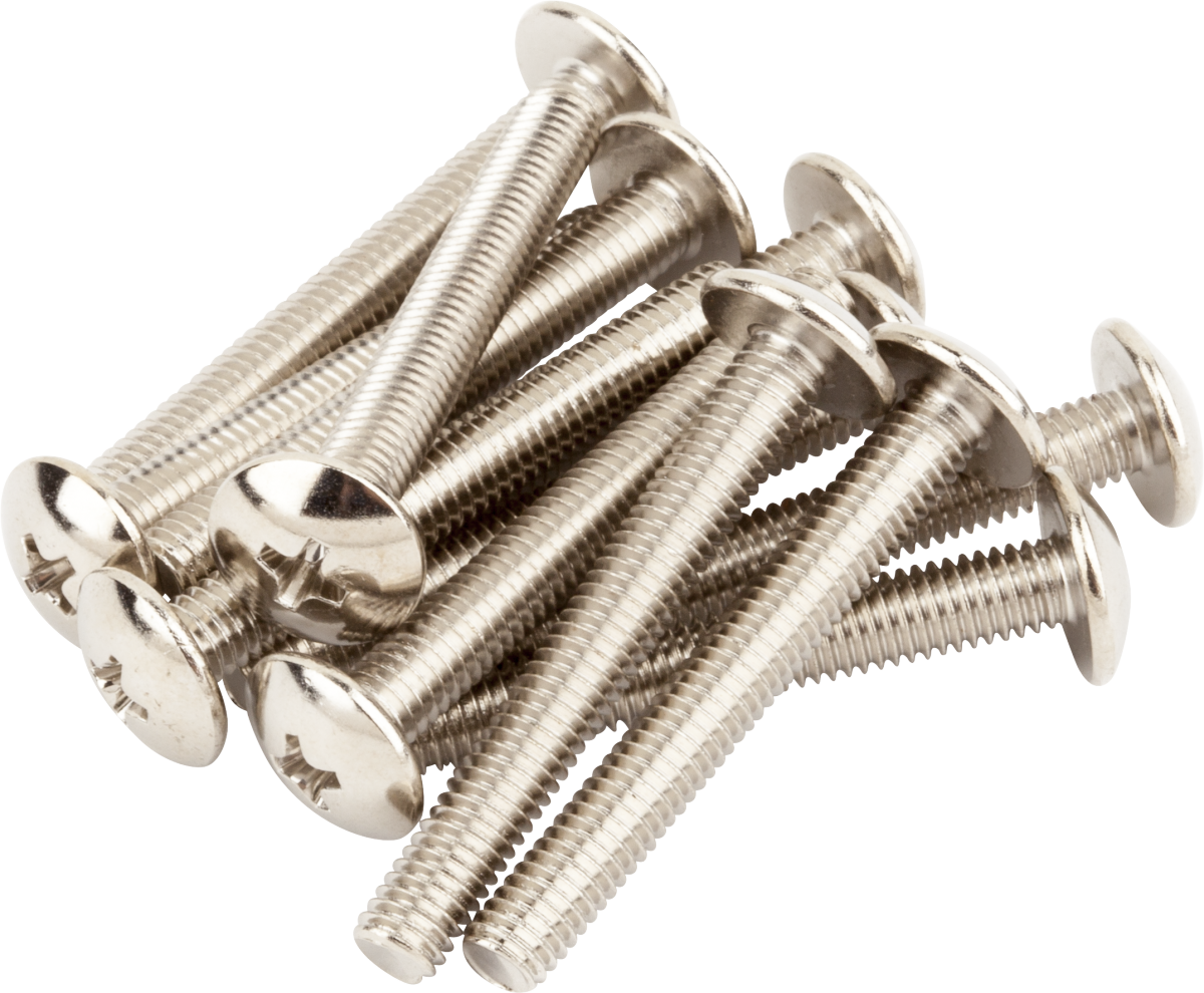 Fender Chassis Mounting Screws, 10-32 x 1-1/2" Philips Head, Nickel (12)