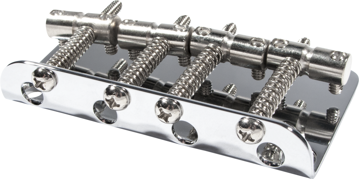 Fender Pure Vintage Bridge Assembly for '70s Jazz Bass, Chrome