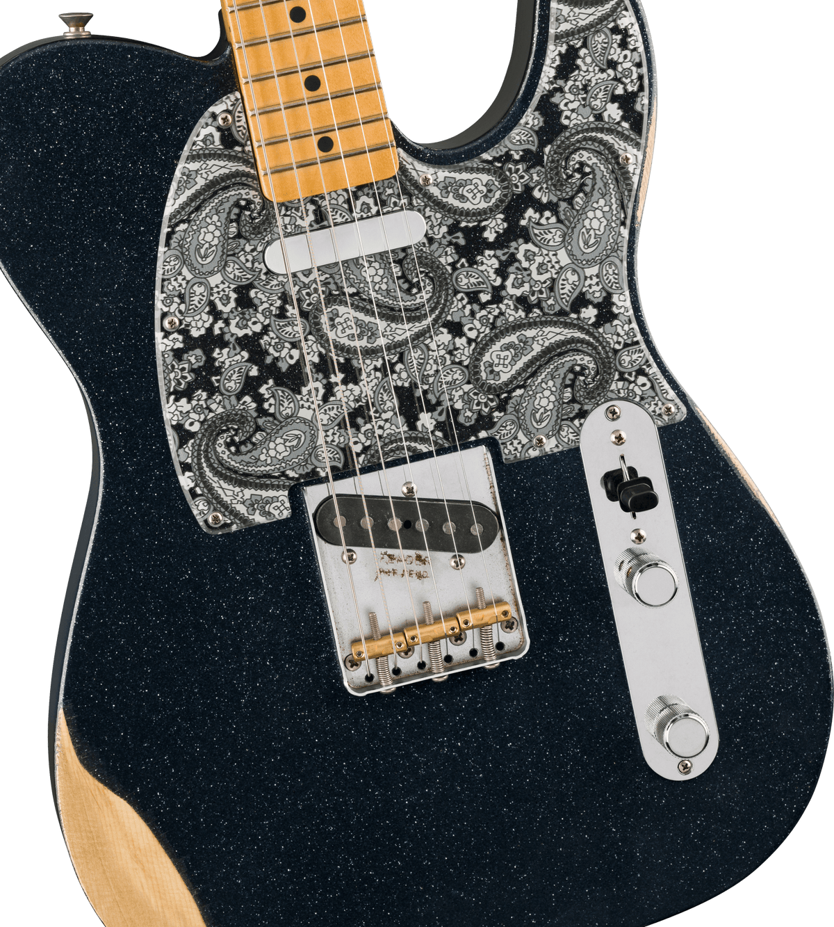 Fender Brad Paisley Road Worn Telecaster, Maple Fingerboard, Black Sparkle