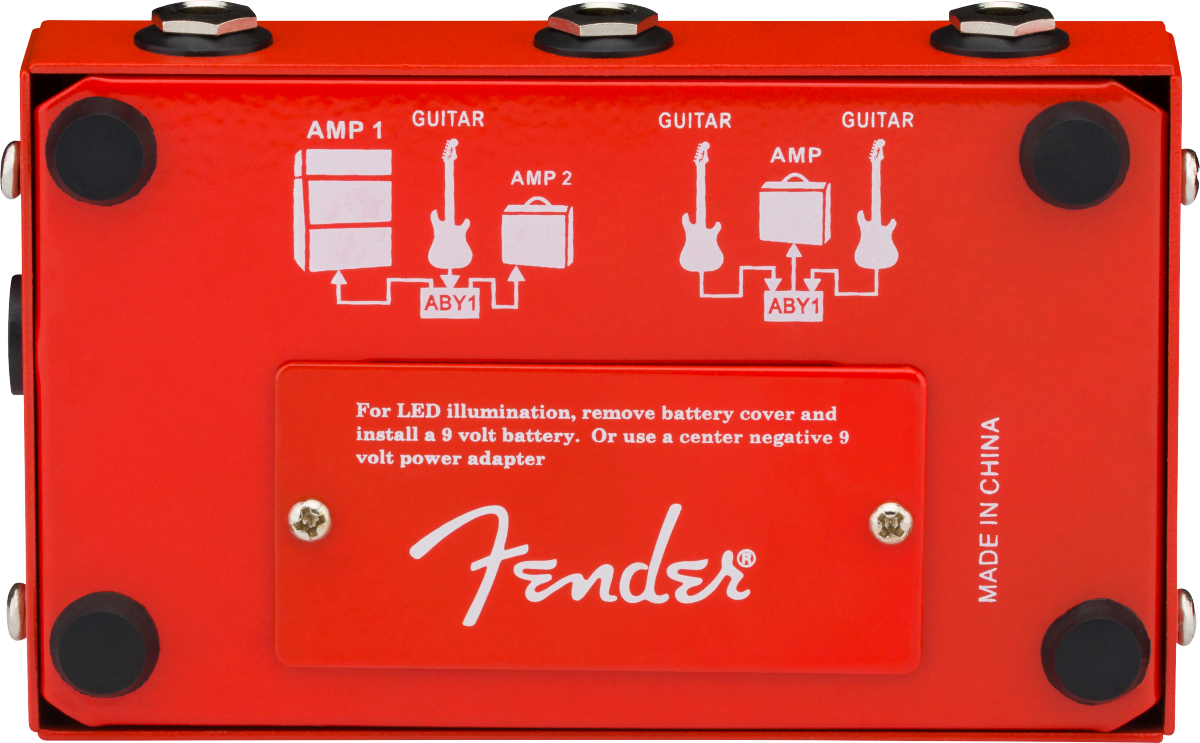 Fender 2-Switch ABY Pedal, Red