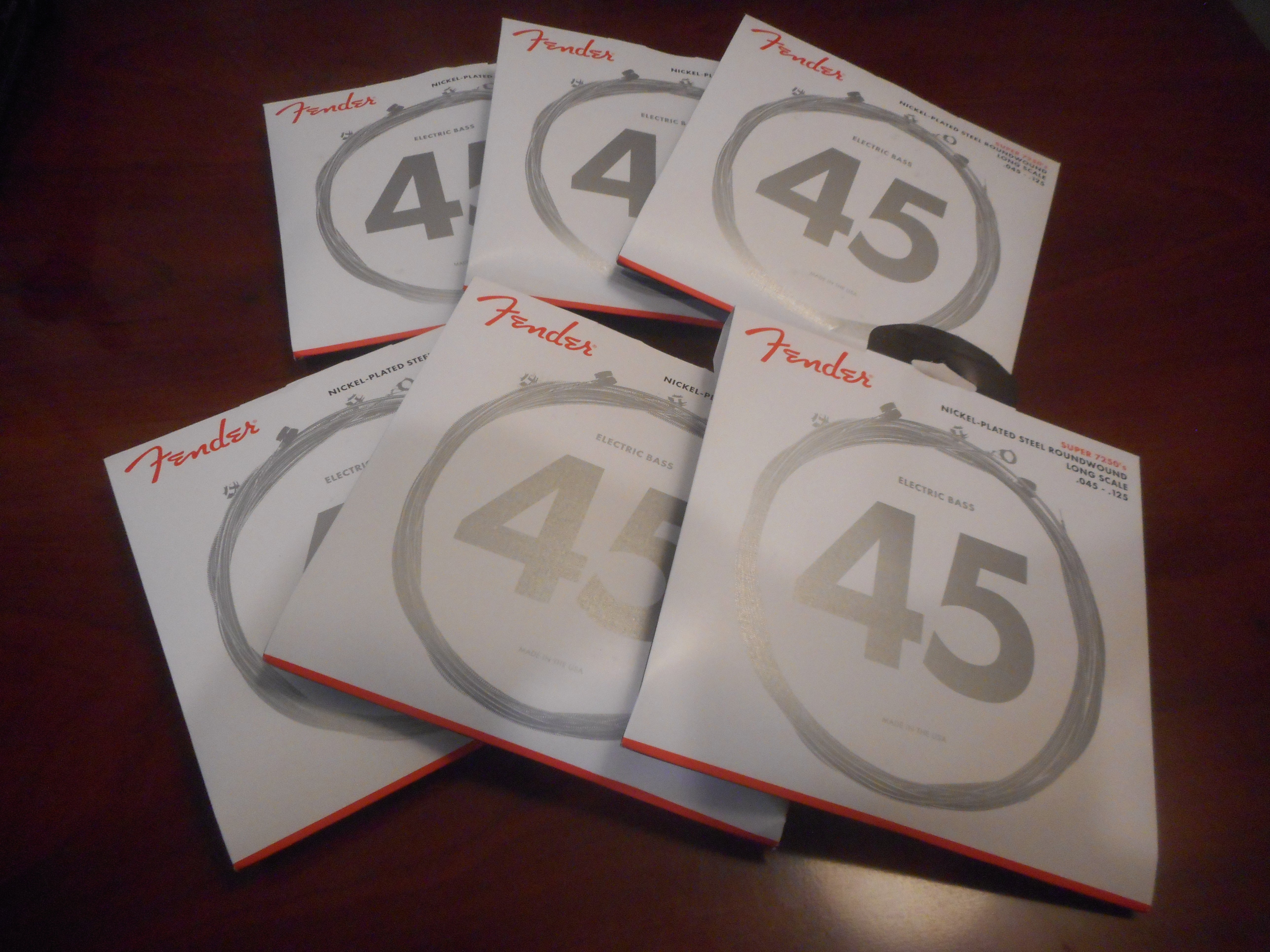 Fender Super 7250's 7250-5M Long Scale 5-String Bass Strings (6-Pack), NPS, 45-125