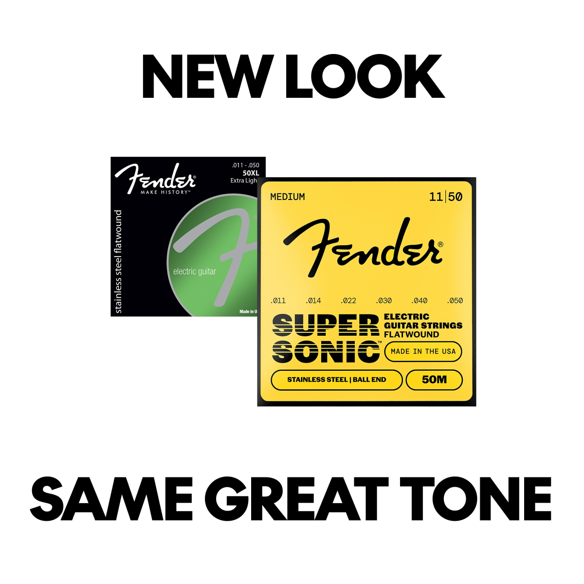 Fender Stainless Flatwounds, (50XL) Stainless Steel Flatwound Ball End Set