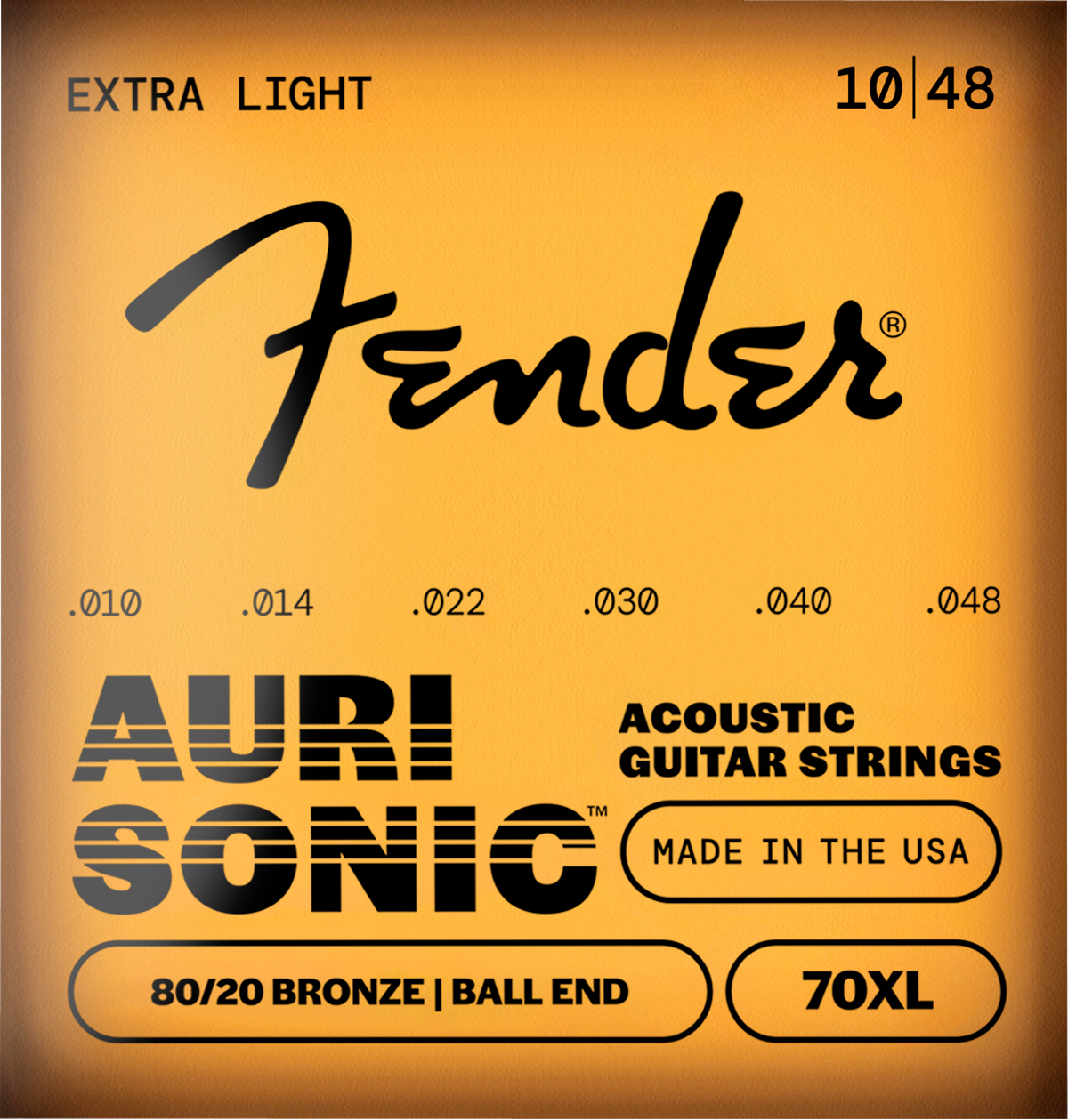 Fender 70XL Ball End 80/20 Bronze Acoustic Strings (12-Pack), 10-48