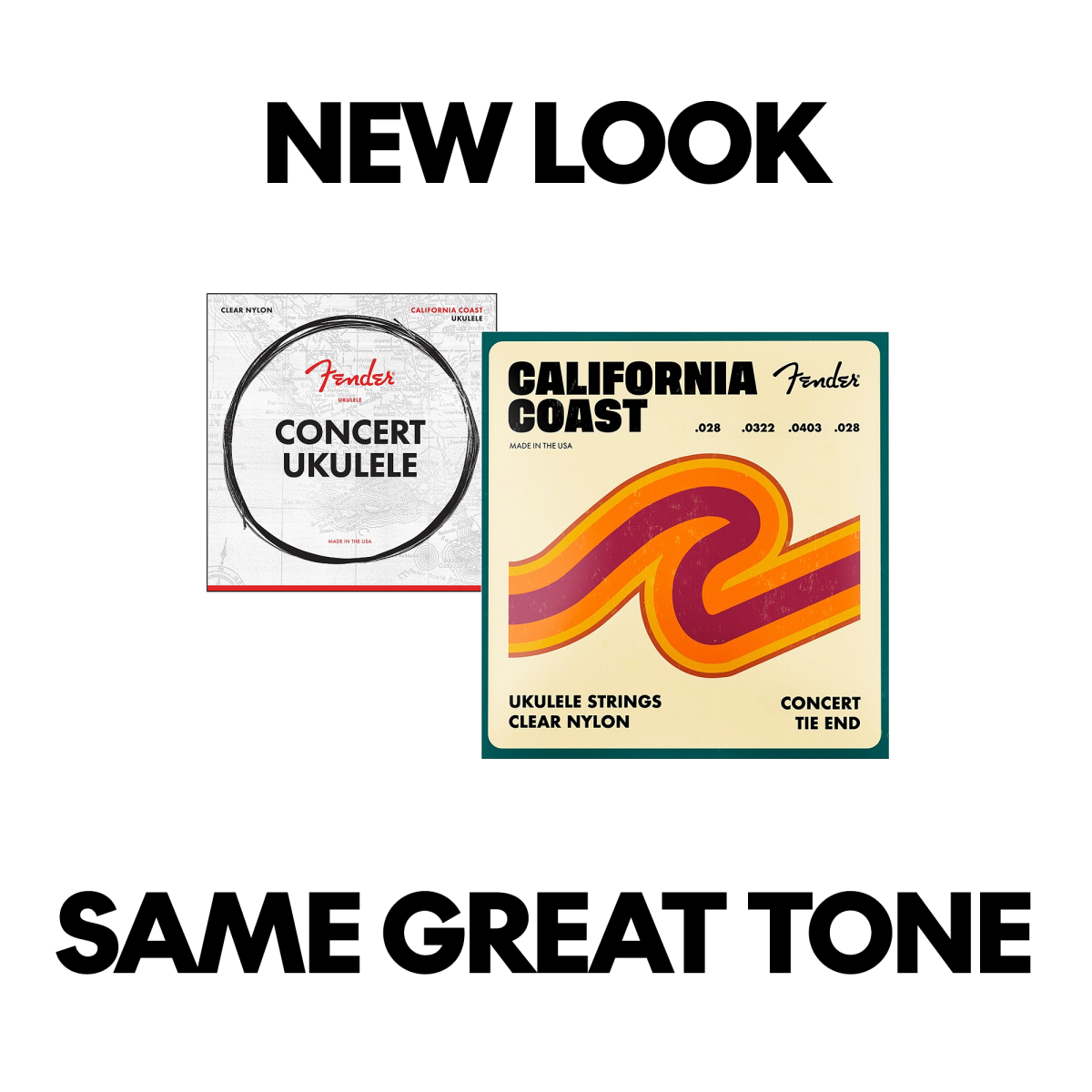 Fender California Coast 4-String Concert Ukulele Strings