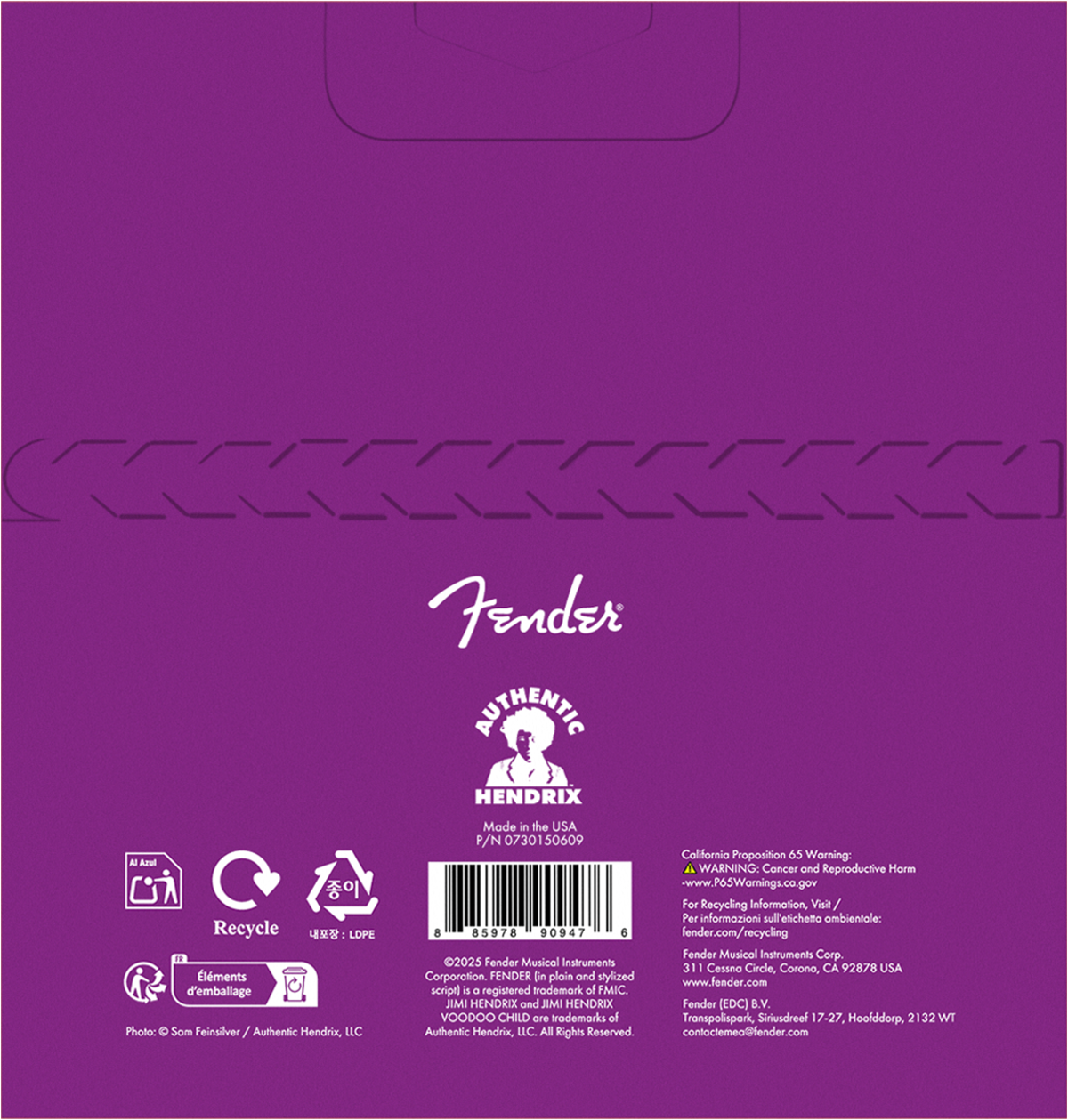 Fender Hendrix Voodoo Child Ball End Guitar Strings, Pure Nickel, 10-38