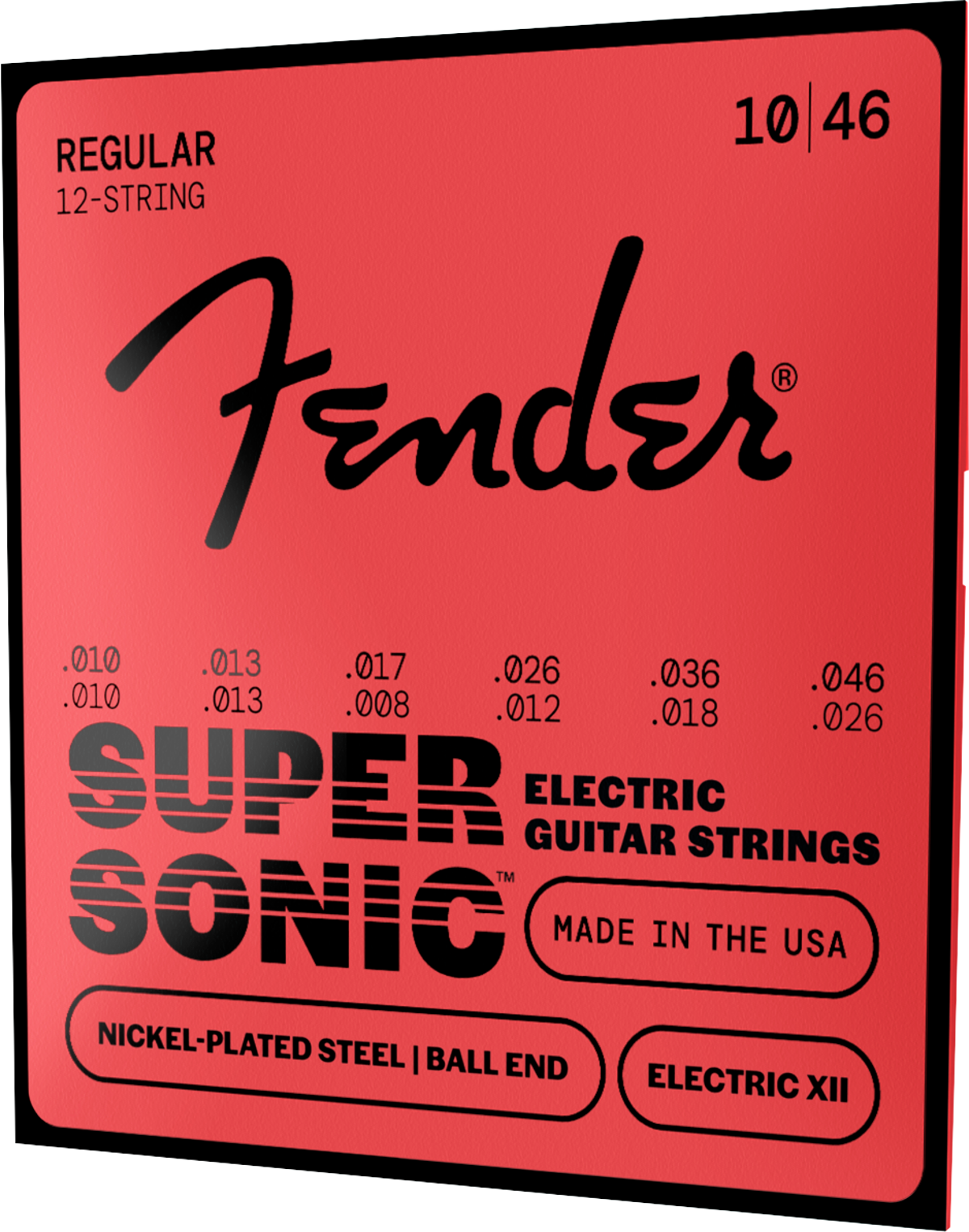 Fender Super 250's Ball End 12-String Electric XII Strings, NPS, 10-46
