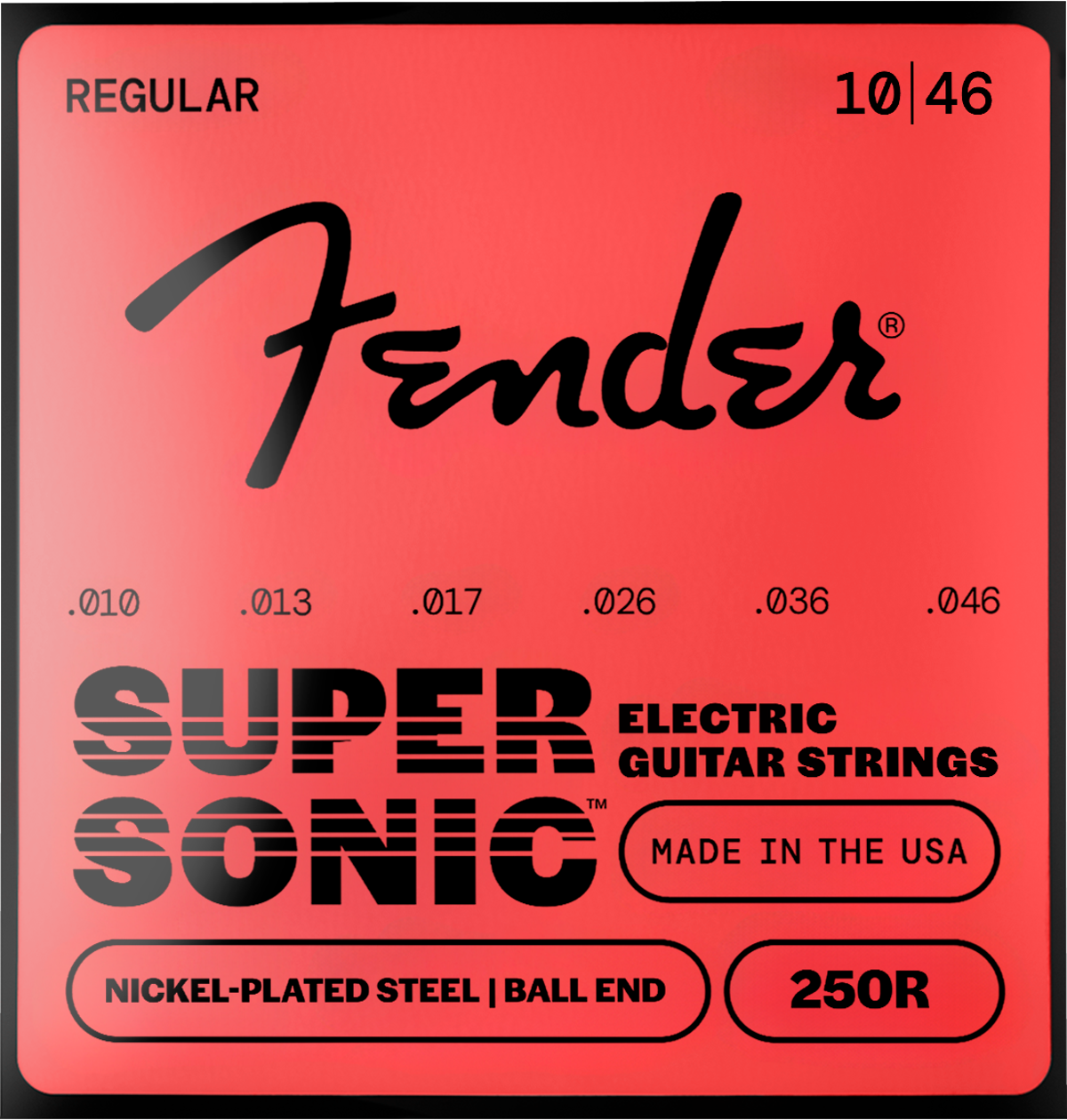 Fender Super 250's 250R Ball End Strings (6-Pack), NPS, 10-46
