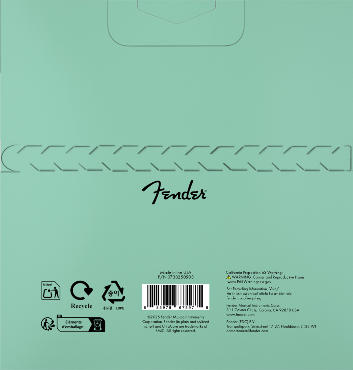 Fender 1250 Ultracore Guitar Strings, Nickel Plated Steel, Ball End, 1250L Gauges .009-.042, (6)