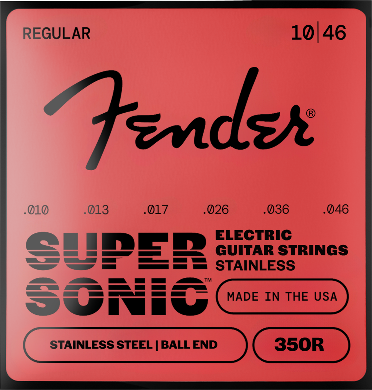 Fender Stainless 350's Ball End Strings, Stainless Steel