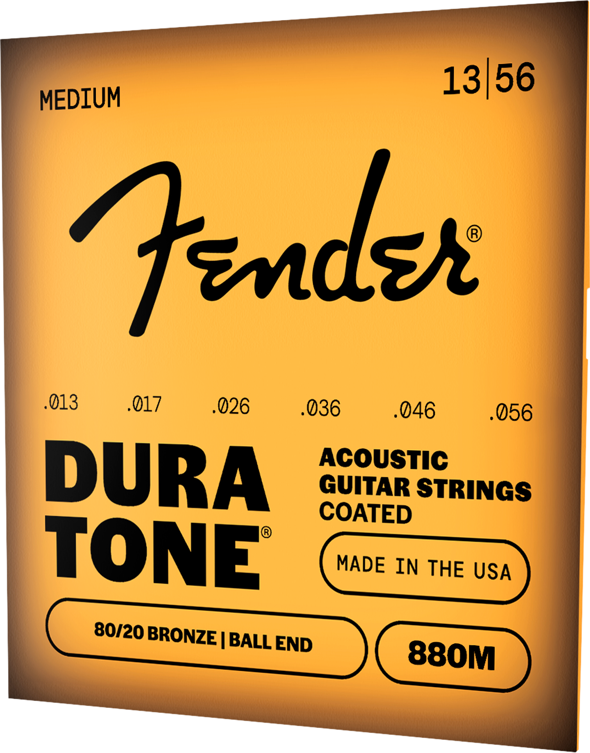 Fender Dura-Tone Coated Ball End Acoustic Strings, 80/20 Bronze