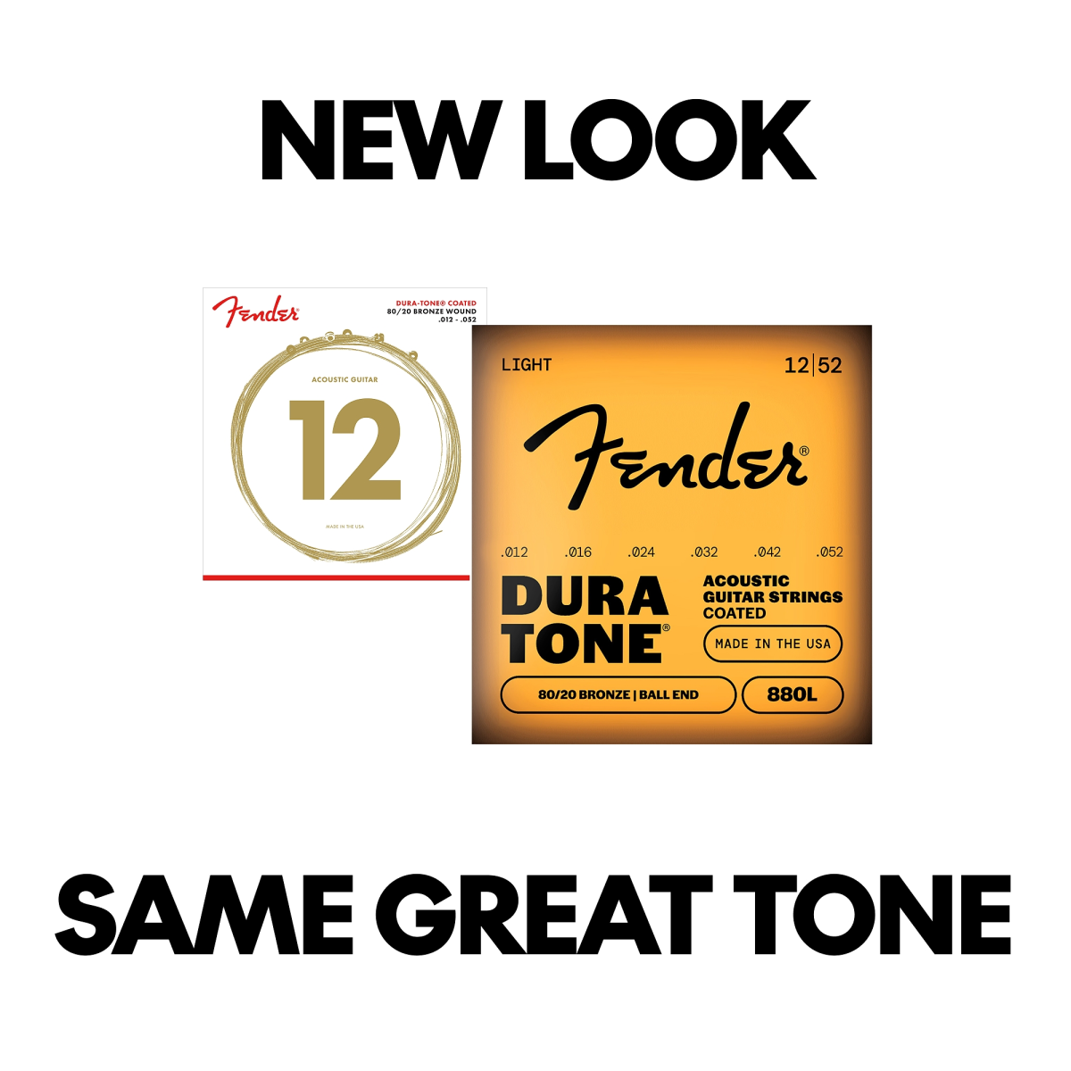 Fender Dura-Tone Coated Ball End Acoustic Strings, 80/20 Bronze