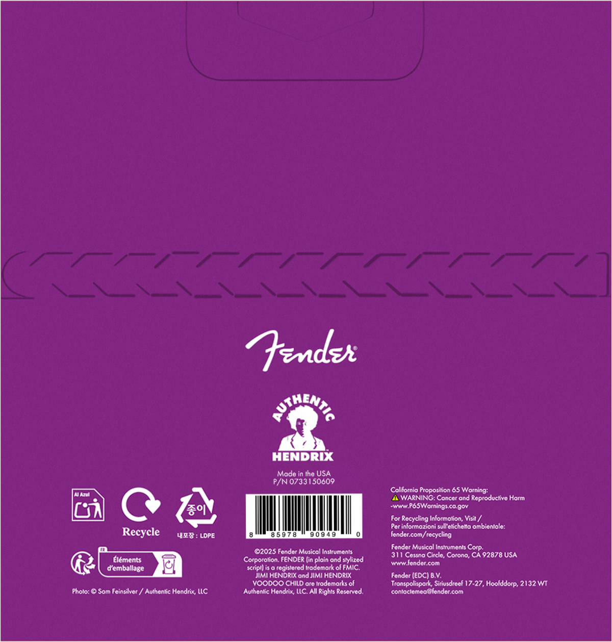 Fender Hendrix Voodoo Child Bullet End Guitar Strings, Pure Nickel, 10-38