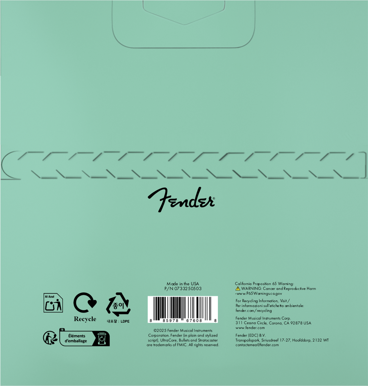 Fender 4250 Ultracore Guitar Strings, Nickel Plated Steel, Bullet End, 4250L Gauges .009-.042, (6)