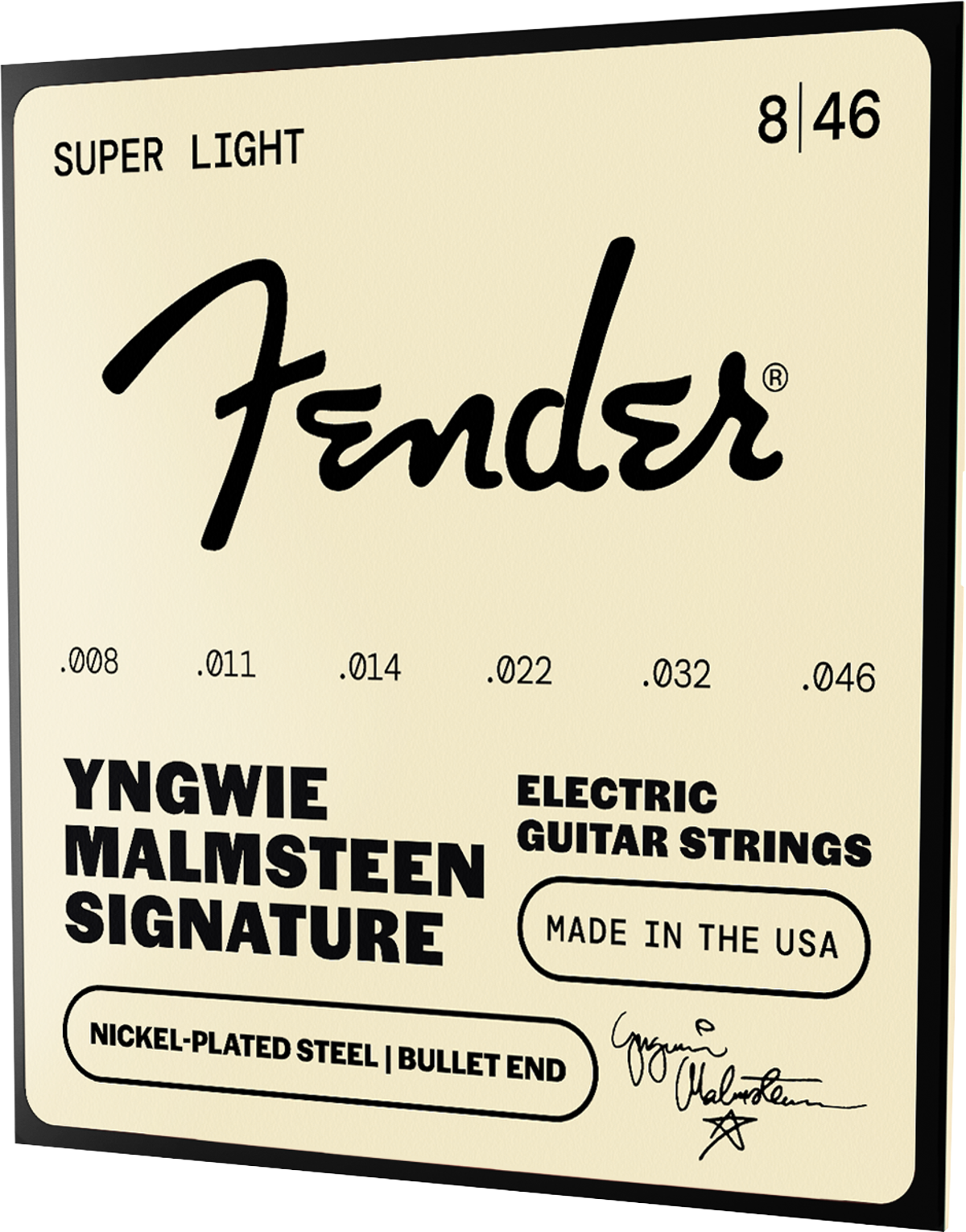 Fender Yngwie Malmsteen Bullet End Strings, Nickel-Plated-Steel, 8-46