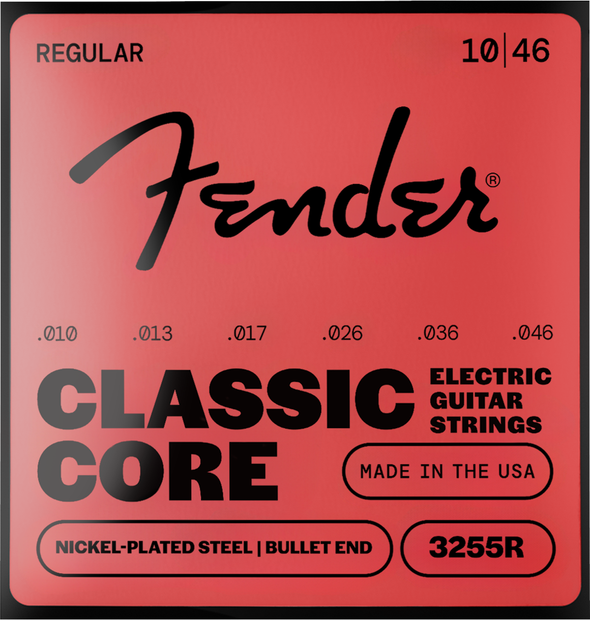 Fender Classic Core 3255R Bullet End Strings, NPS, 10-46