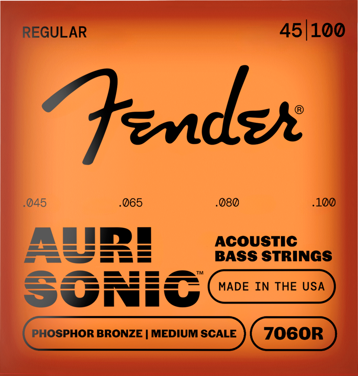 Fender Medium Scale Ball End Acoustic Bass Strings, Phosphor Bronze, 45-100