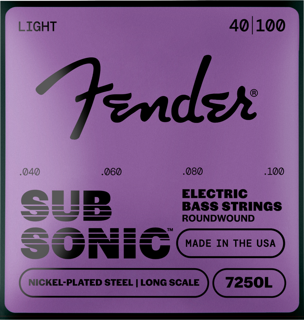 Fender Subsonic Super 7250's Long Scale Bass Strings, NPS