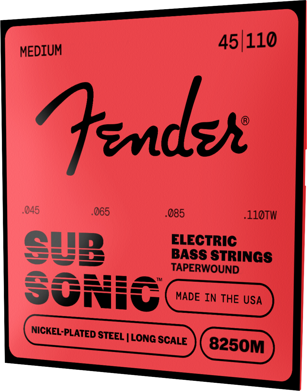 Fender Super 8250's 8250M Long Scale Ball End Bass Strings, NPS, 45-110