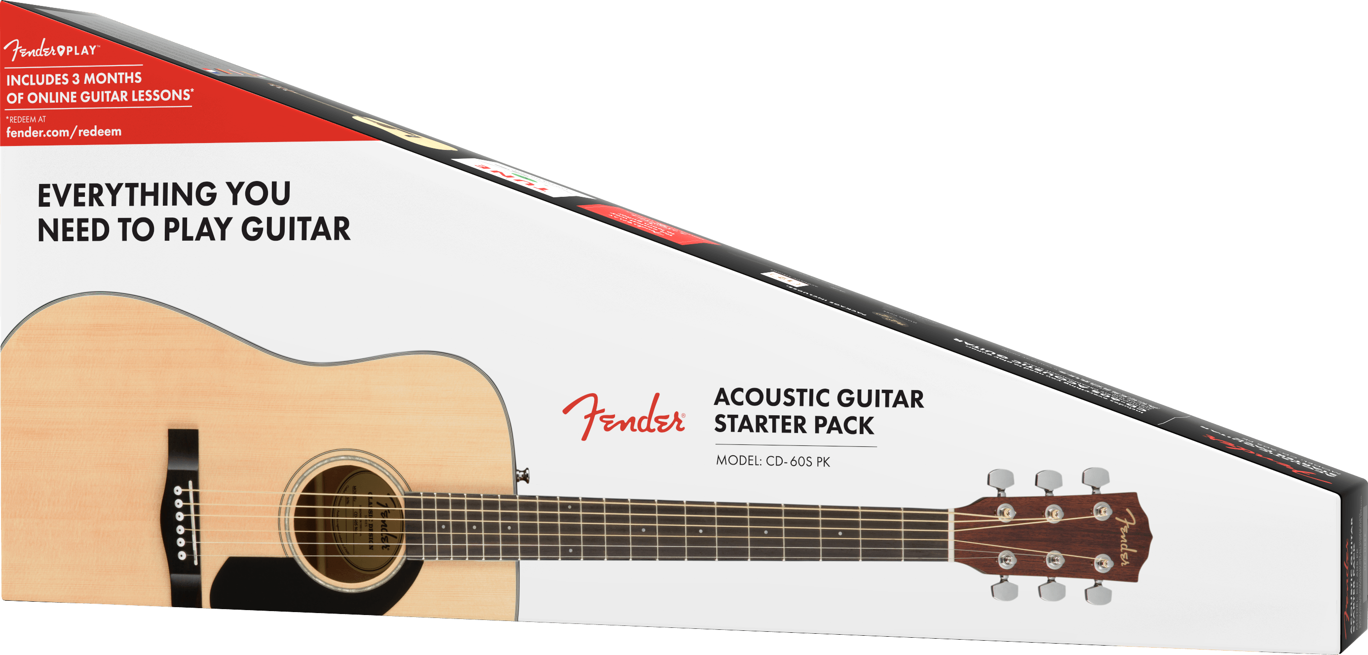Fender CD-60S Dreadnought Acoustic Guitar Pack V2, Natural
