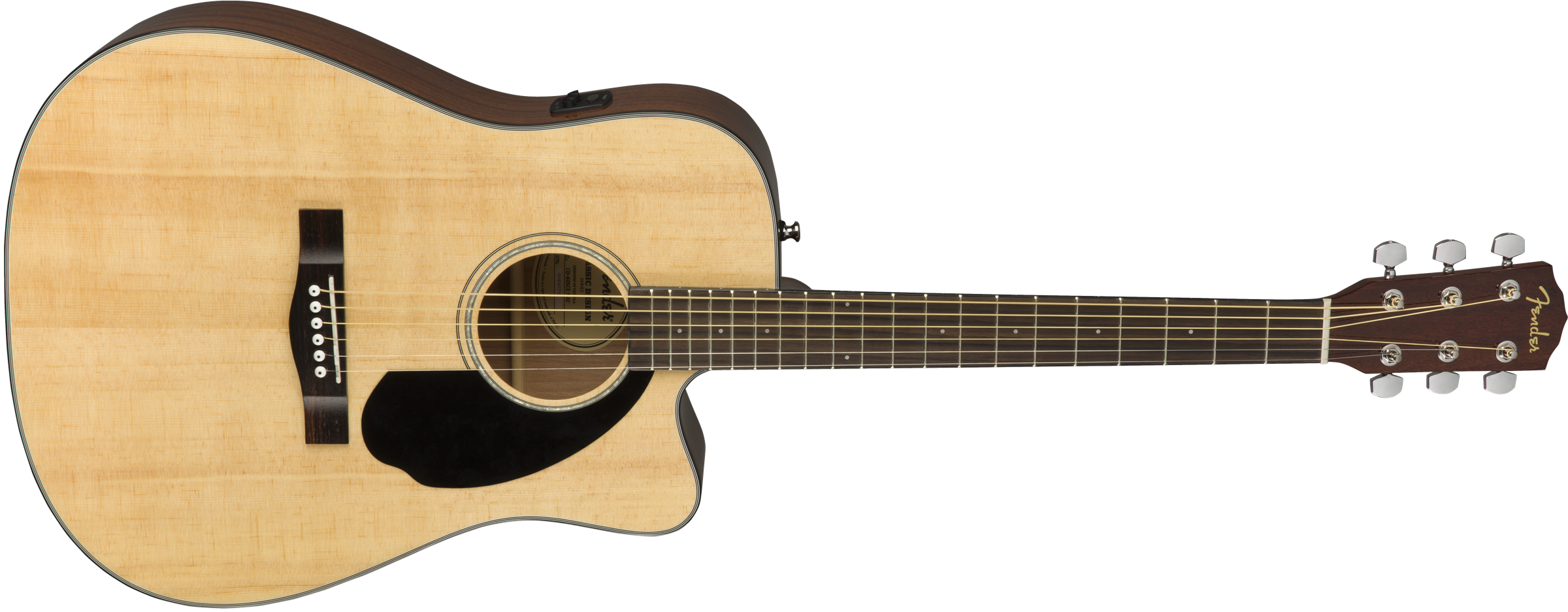 Fender CD-60SCE Dreadnought Acoustic Electric Guitar w/ Walnut Fingerboard, Natural