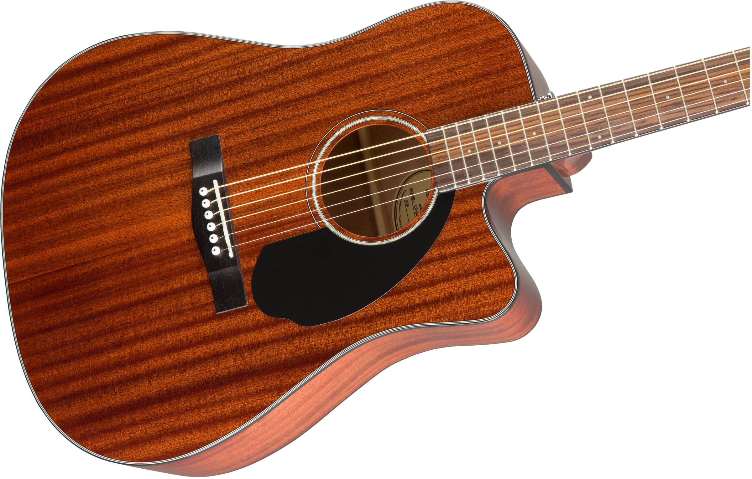 Fender CD-60SCE Dreadnought Acoustic/Electric Guitar w/ Walnut Fingerboard, All-Mahogany