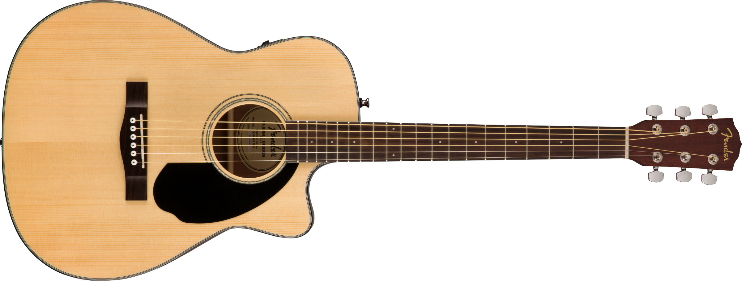 Fender CC-60SCE Concert Acoustic Guitar Walnut Fingerboard, Natural