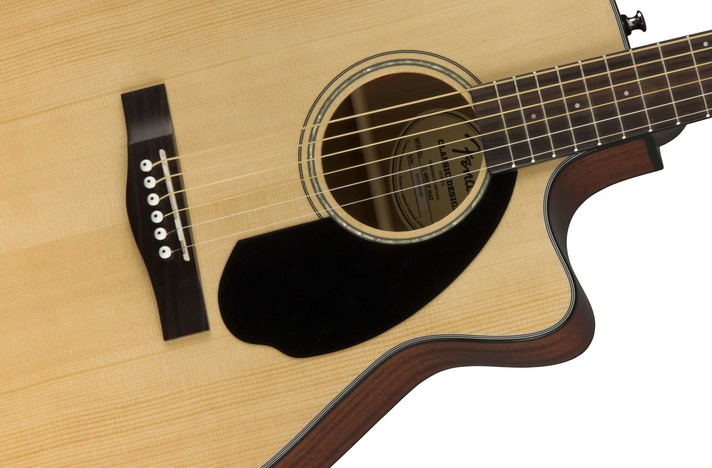 Fender CC-60SCE Concert Acoustic Guitar Walnut Fingerboard, Natural