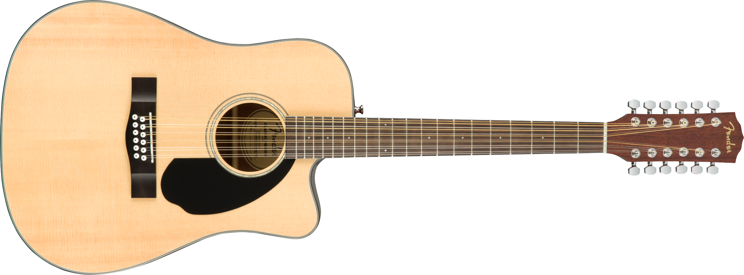 Fender CD-60SCE Dreadnought 12-String Acoustic/Electric Guitar w/ Walnut Fingerboard, Natural
