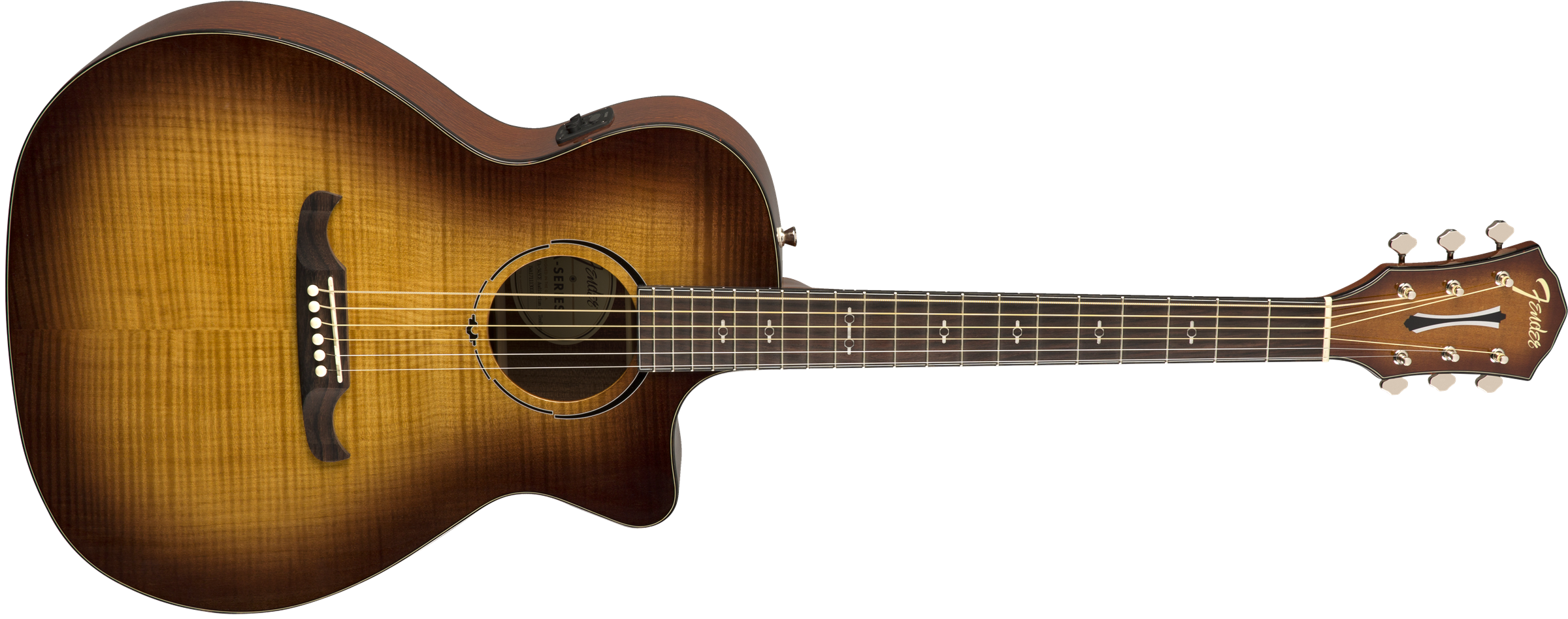 Fender FA-345CE Auditorium Acoustic Guitar, Laurel Fingerboard, 3-Color Tea Burst