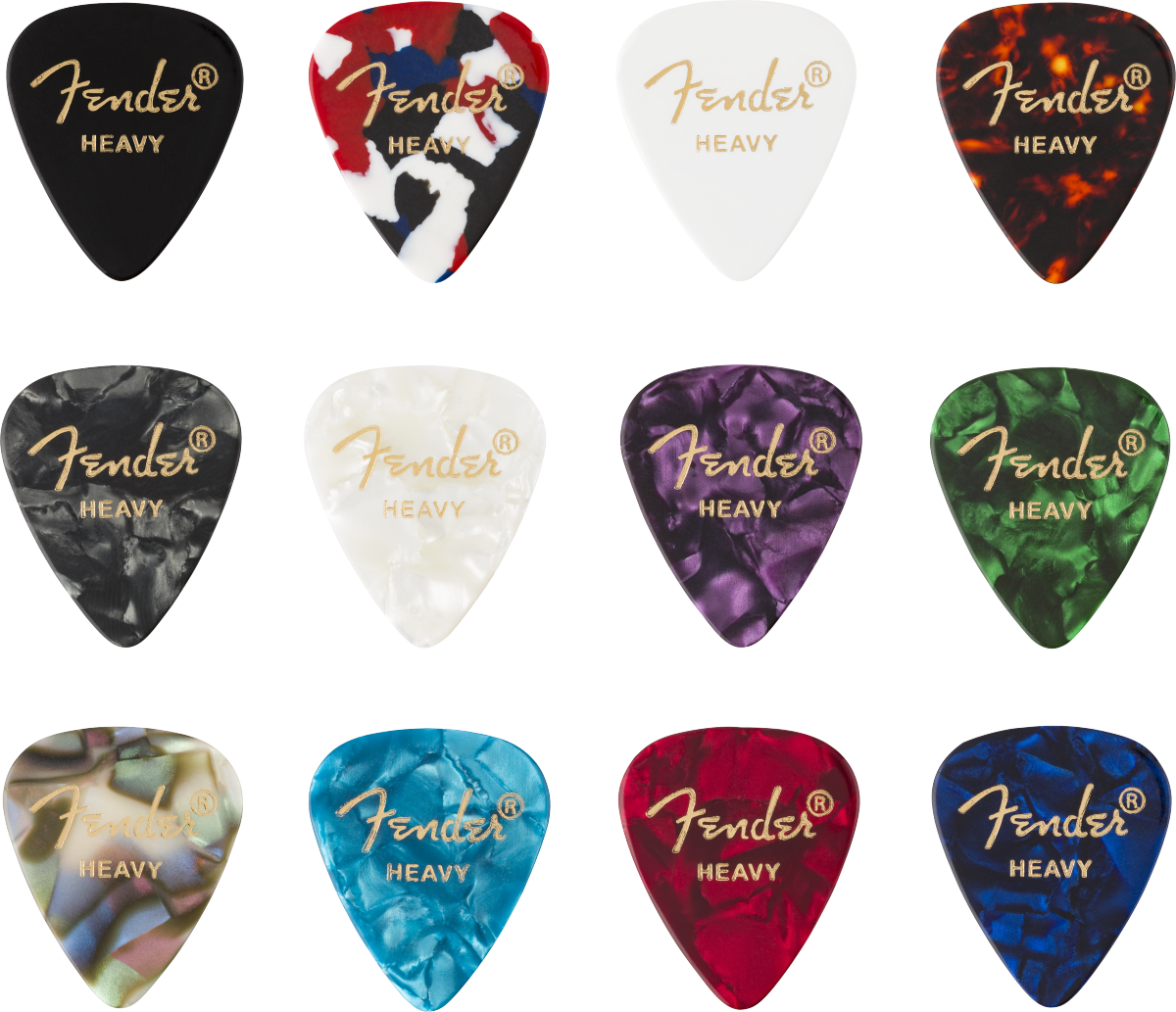Fender 351 Shape, Celluloid Medley Picks (12)