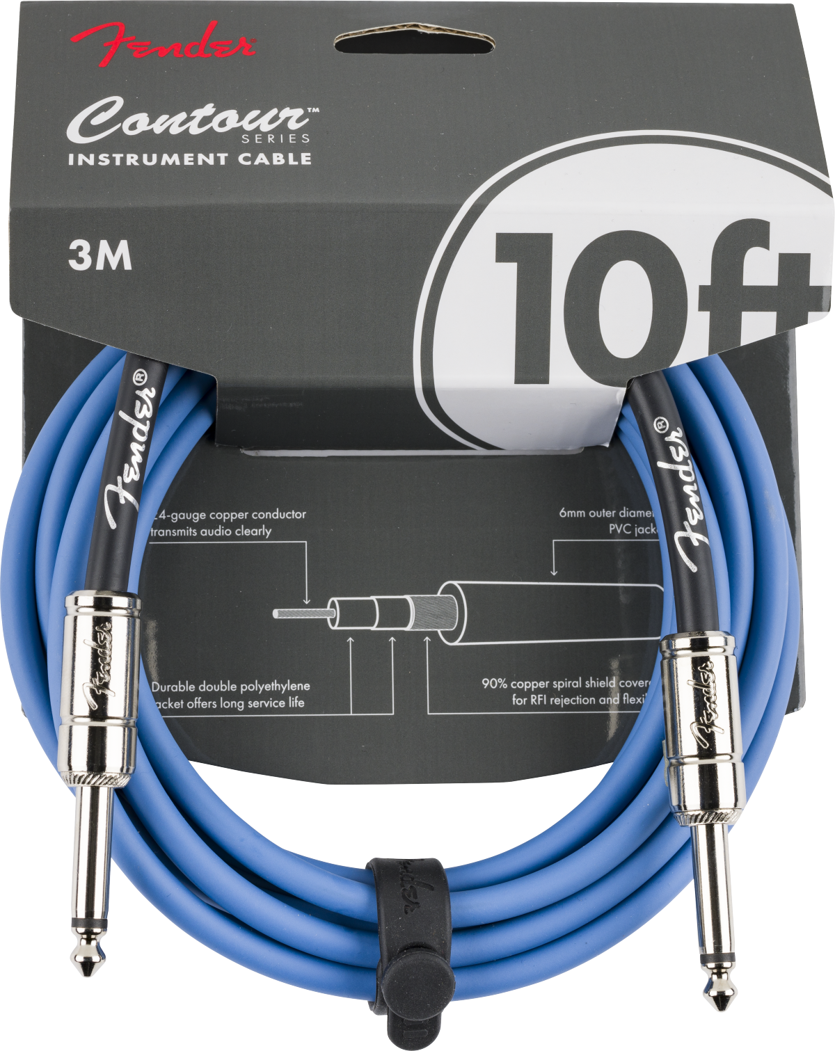 Fender Contour Instrument Cable, 10'