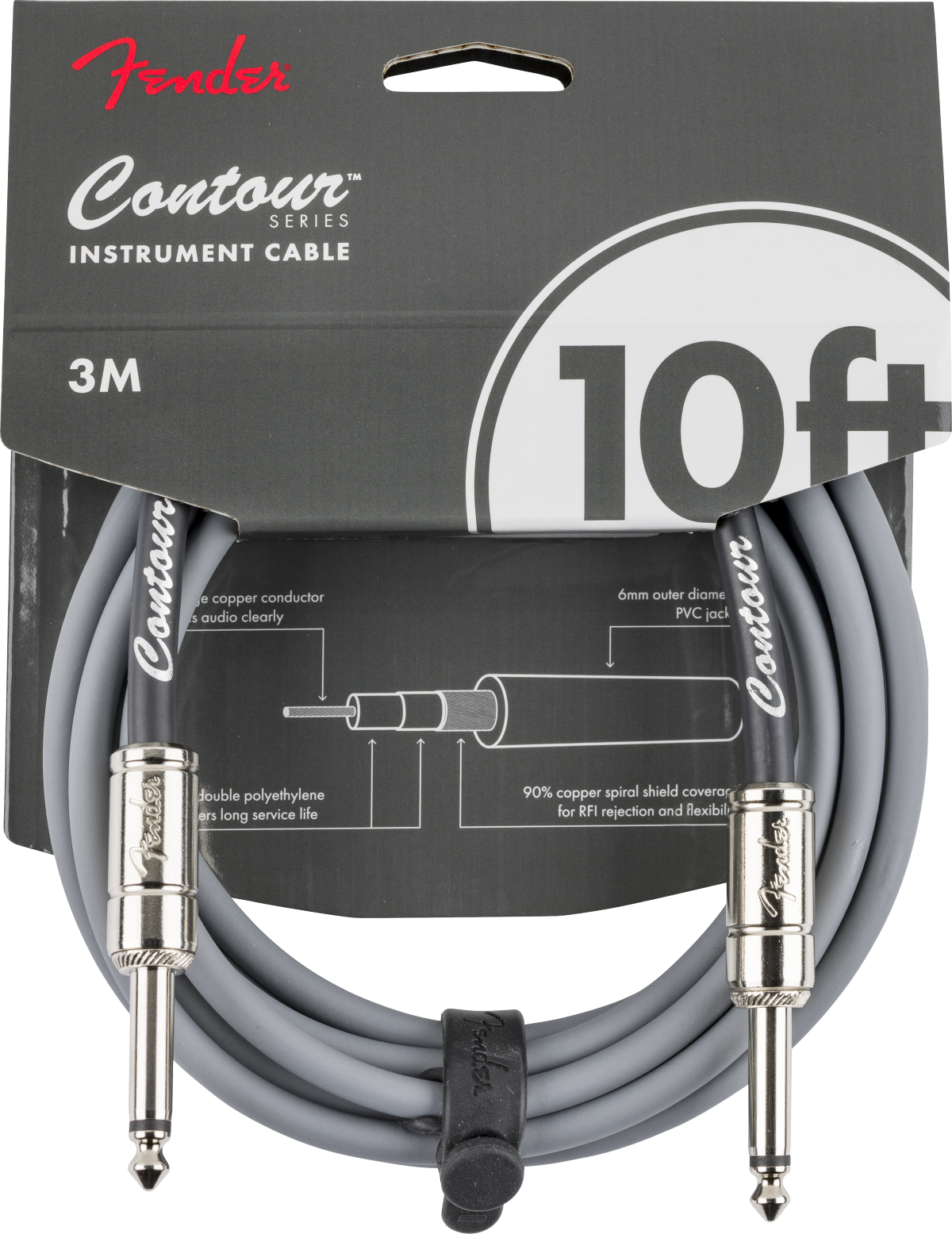 Fender Contour Instrument Cable, 10'
