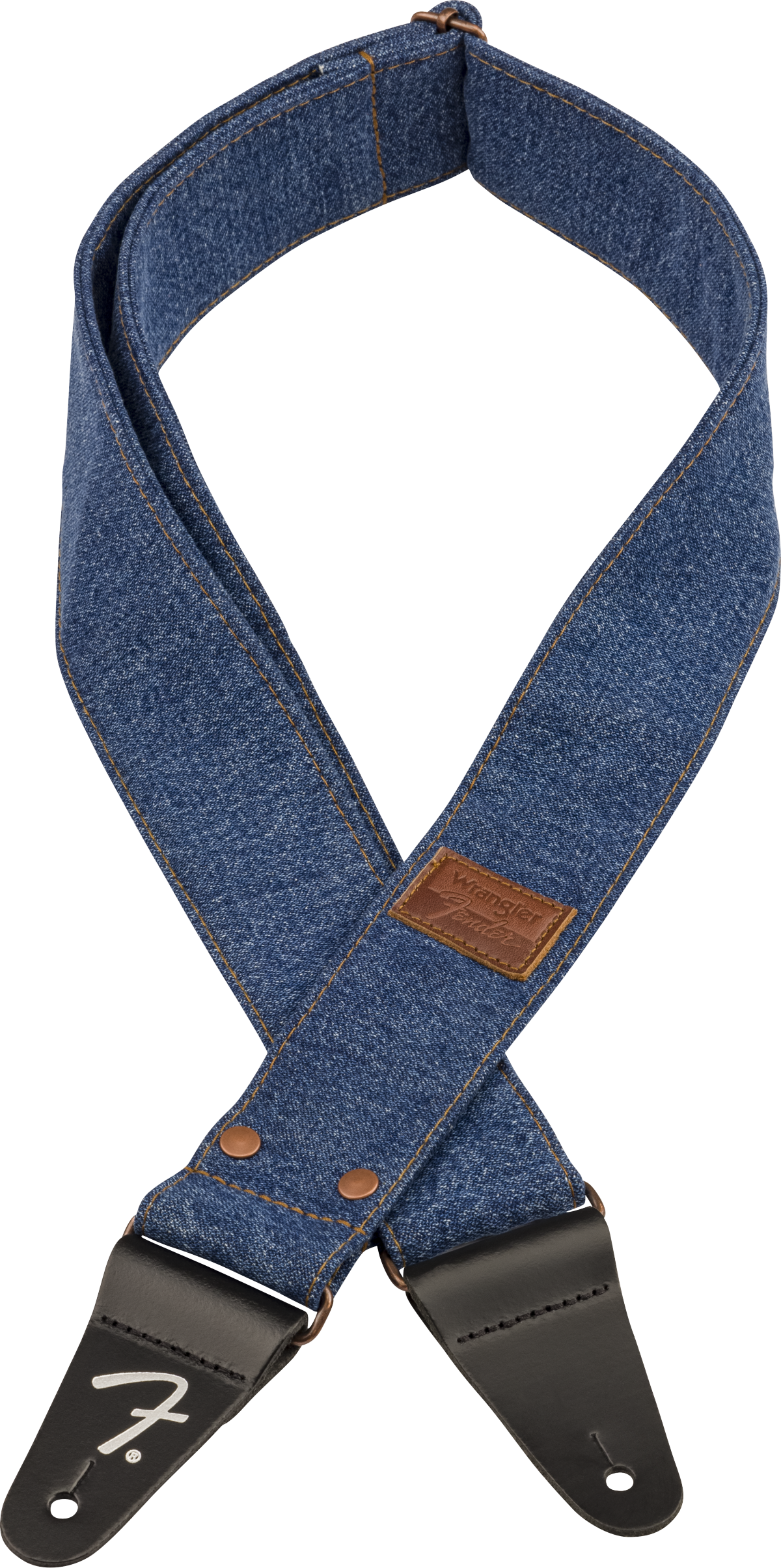 Fender Fender x Wrangler Riveted Denim Strap, Indigo