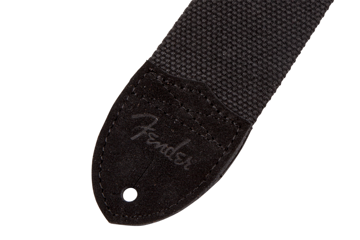 Fender Cotton/Leather Guitar Strap, Black