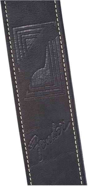 Fender Monogrammed Leather Strap, Black