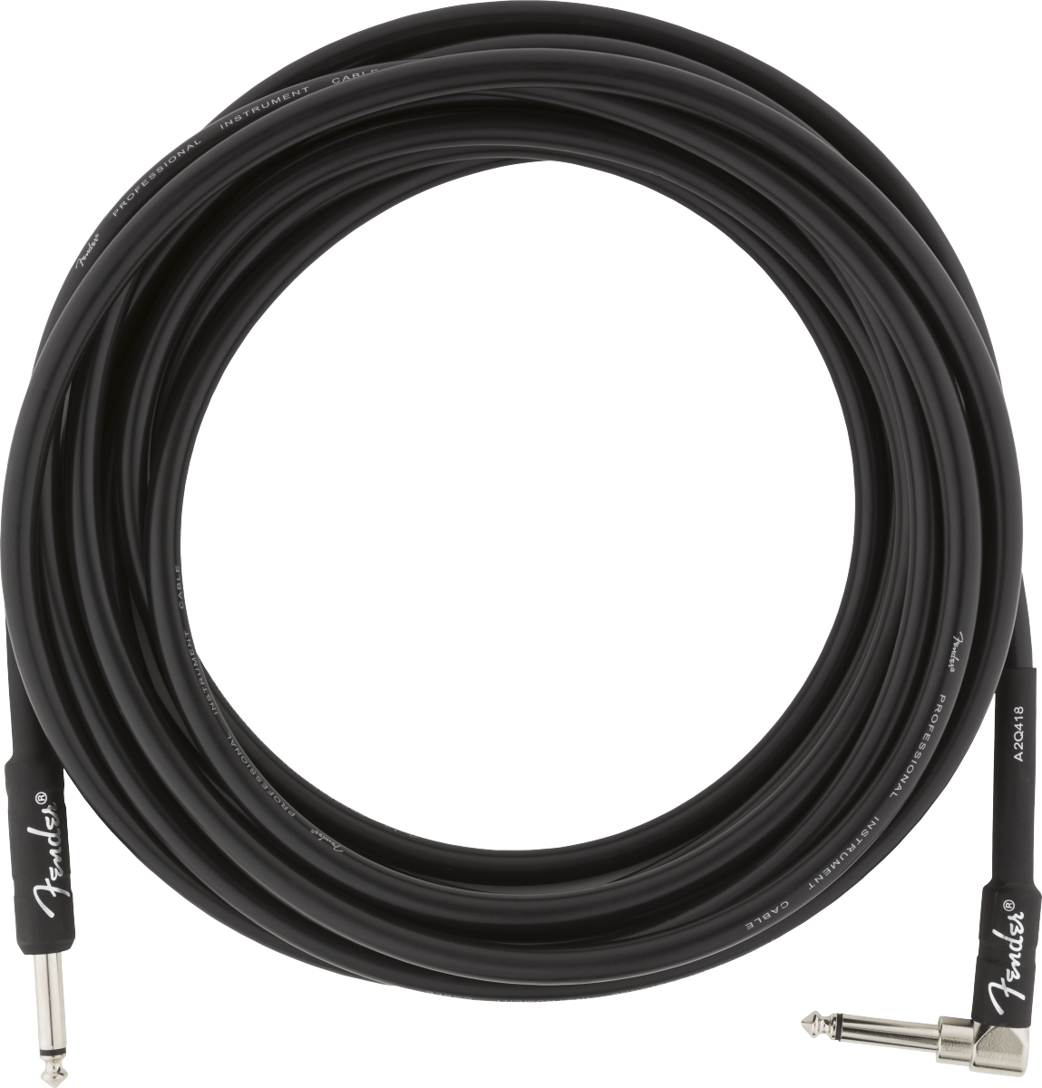 Fender Professional Series Instrument Cable, Straight/Angle, Black