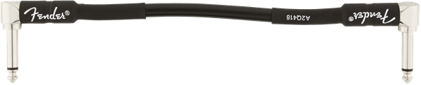 Fender Professional Series Patch Cables (20), 6", A/A, Black