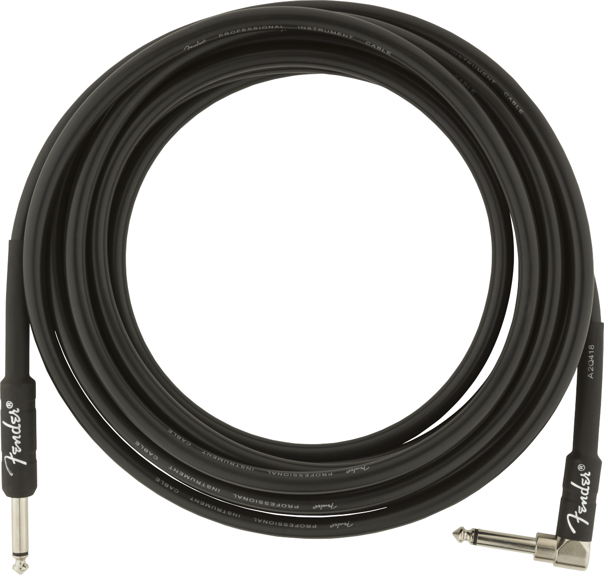 Fender Professional Series Instrument Cable, Straight/Angle, Black
