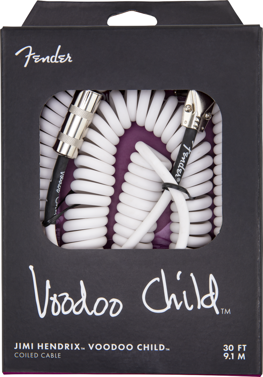 Fender Hendrix Voodoo Child Coil Instrument Cable, Straight/Angle, 30'