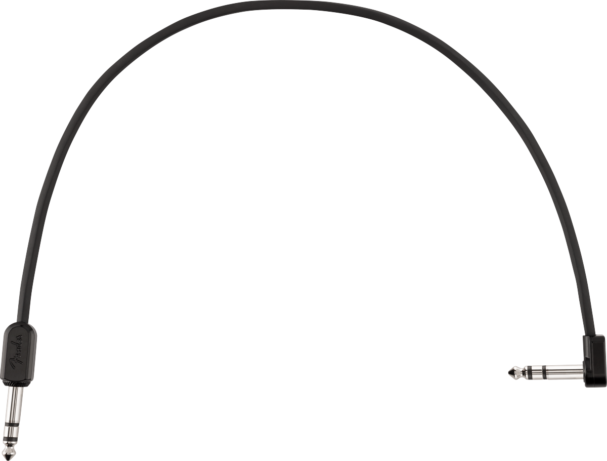 Fender Blockchain 16" Stereo TRS Patch Cable, Straight/Angle