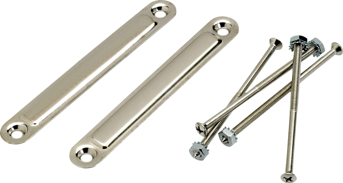 Fender Pure Vintage Medium Chassis Straps (2), Nickel